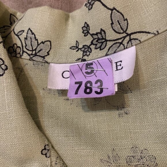 CARIBE. Size M-L. Linen Unlined Jacket or Top. Long Sleeve. Button Up. DB2. - Picture 5 of 5